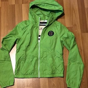 Bright green wind breaker